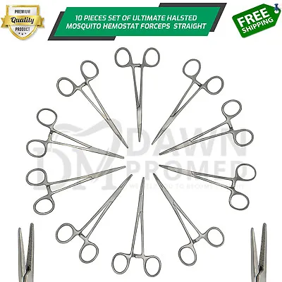 10 Mosquito Hemostat Locking Forceps 5  Set Straight Surgical Dental German Gr • $14.90