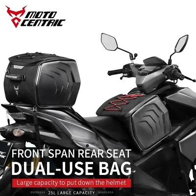 25L Motocentric Motorcycle Bag Saddle Bag Seat Big Motorbike Helmet Riding Bag • $58.99