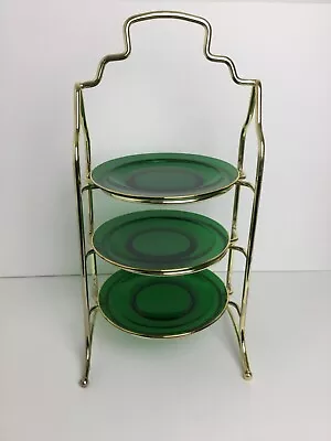 Vintage Godinger 3-Tier Plate Stand Cobalt Elegance Godinger 3 Tier Plate Server • $125