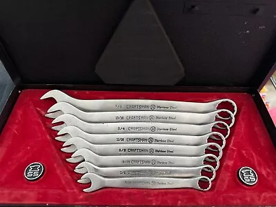 🔥 USA Sears CRAFTSMAN STAINLESS STEEL SAE WRENCH SET Collector Set -V- Vintage • $429