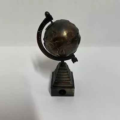 Vintage Earth World Globe Pencil Sharpener 3 1/2  Metal • $14.99