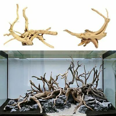 £3.43 • Buy Aquarium Natural Tree Trunk Driftwood Fish Tank Plant Wood Decoration OrnamPj