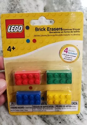 Rare Cool 2012 LEGO Toy Brand 4 Colored Brick Erasers Souvenir LG01903 Gommes  • $9.36