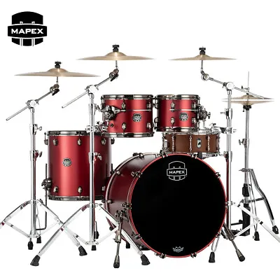 Mapex Saturn Evolution Classic Birch 4-Piece Shell Pack Tuscan Red SE529XEBBPA • $2579