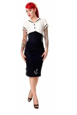 Collectif Cocktail Sailor Skirt Navy • £24.99