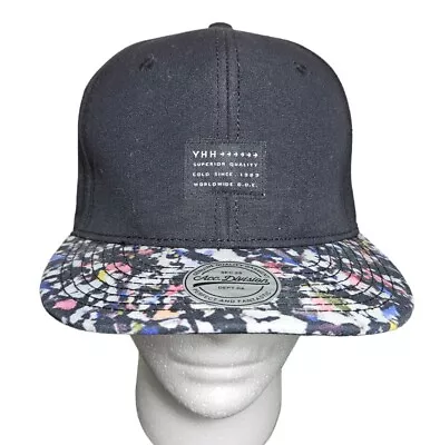 H&M Snapback Hat Cap Black YHH Adjustable Multicolor Brim Genuine Quality OS • $9.99