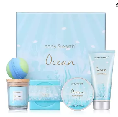 Gifts For Women Bath And Body Gift Set For Women With 5 Pcs Ocean Scented Spa G • $19.75