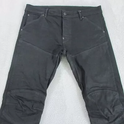G-Star Jeans Mens W35 L30 Black Slim Skinny Denim Button Fly 5620 3D • $49.95