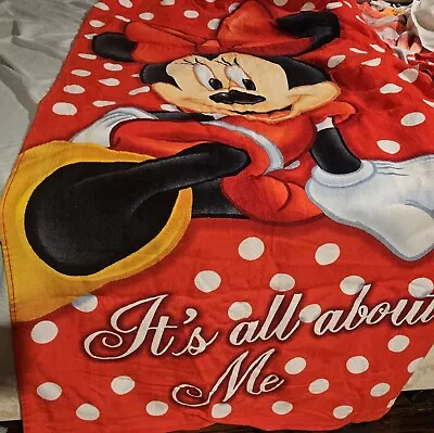 Disney Minnie Mouse Beach Towel All About Me - 100% Cotton 30  X 60  - New • $14.98