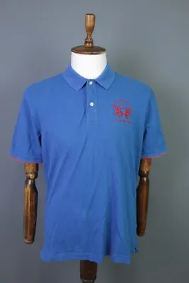 La Martina Polo Buenos Aires Blue Short Sleeve Polo Shirt  XL • $45