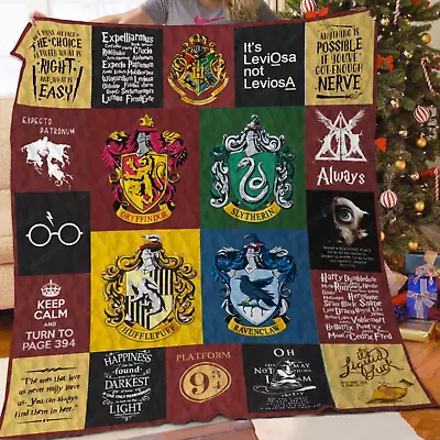 Harry Potter Symbols Full Printing Quilt All Sizes – The Limited Edition • $69.98