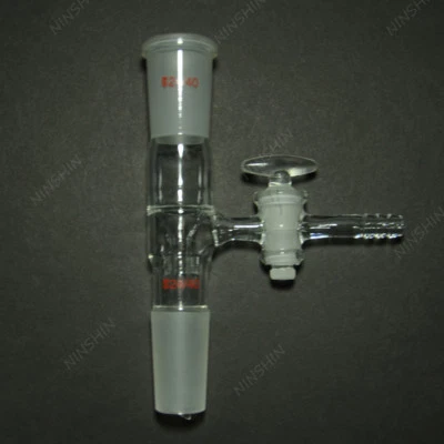 $14.90 • Buy Glass Straight Vacuum Adapter, With Side Stopcock,10mm Hose Connection,24/40