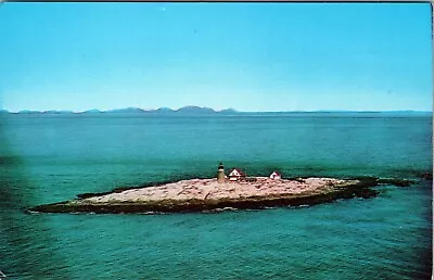 Light House Mt Desert Rock Island Lighthouse Maine Chrome VTG Postcard  • $7.99