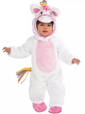 Baby Toddlers Mystical Unicorn Pony Fancy Dress Costume Fairytale Rainbow Girls • £18.99