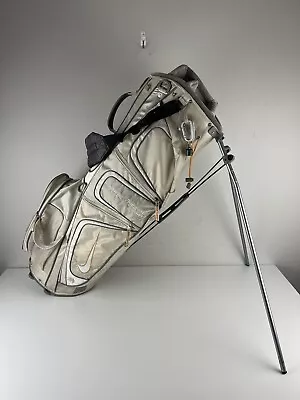 Nike Extreme Sport Golf Stand Bag 8 Way White Beige Orange No Raincover • $69.99