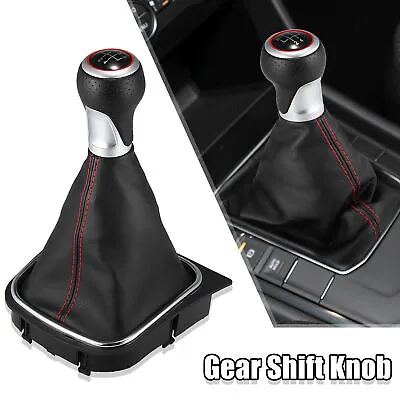5 Speed Gear Shift Stick Knob Handle Shifter Boot Cover For VW Golf 5 6 Plus • $21.99