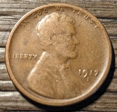 A Nice Vintage 1917 S Lincoln Cent VG - VF  From Estate Sale No Junk Or Problems • $1.99