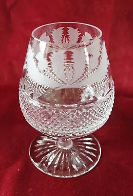 £65 • Buy Edinburgh Crystal Thistle Pattern - Brandy Glass - Signed