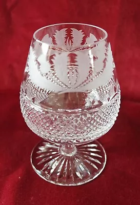 Edinburgh Crystal Thistle Pattern - Brandy Glass - Signed • £60