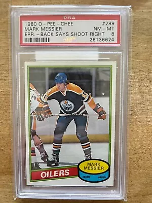 1980-81 OPC O PEE CHEE NHL #289 Mark Messier HOF Rookie PSA 8 NM-MINT Oilers RC • $349.99