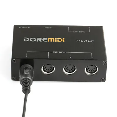 DOREMIDI THRU-6 Musical Instruments MIDI Box MIDI Interface 16 Channels 6 Output • $41.09