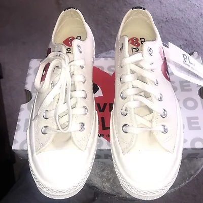 £65 • Buy Comme Des Garçons Converse CDG PLAY Size 5.5 UK Brand New In Box With Tags