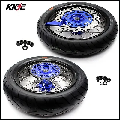 $1049 • Buy KKE 3.5/4.25 For YAMAHA YZ250F 01-20 YZ450F YZ125/250 Supermoto Wheels CST Tires