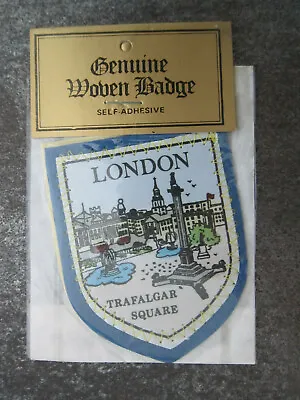 London Trafalgar Square (Blue Backing) Cloth Patch Badge (L29S) • £3.99