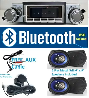 1969-72 Chevelle El Camino Bluetooth Radio 6x9 Speakers 4 Displays  DigaDial 850 • $578