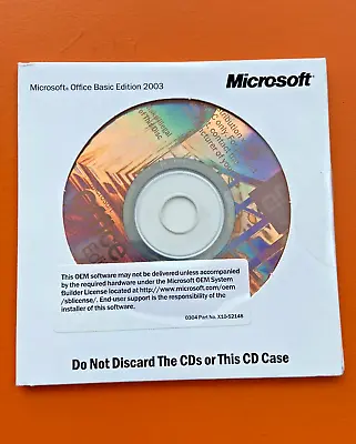 Microsoft Office 2003 Basic Edition With Serial Number NEW • $31.35