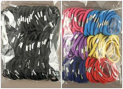 100 Black Coloured Hair Bobbles Elastics Ponios Girl Hair Accessories School • $7.19