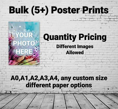 Bulk Poster Printing - Different Artworks A0 A1 A2 A3 A4 Custom Sizes • £92.16