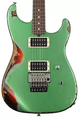 Friedman Cali Aged Electric Guitar - Candy Green Over 3-tone Sunburst • $3799.99