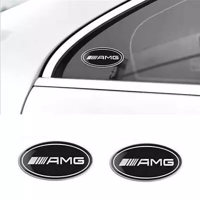 2X AMG Car Emblem Sticker Side Window Skirts Fender Badge Logo For Mercedes Benz • $17.99