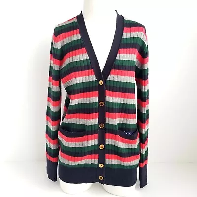 Anthropologie Moth Cardigan Sweater Womens M Lined Button Front Ribbed  • $21