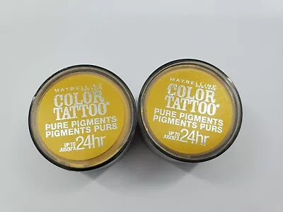 2X Maybelline Color Tattoo Pure Pigments 24 Hr Eye Shadow # 25 Wild Gold New • $9.99