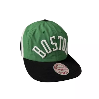 Mitchell & Ness NBA Boston Celtics Basketball Flat Brim Cap Snapback Hat • £26