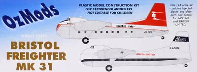 Ozmods Models 1/144 Bristol Freighter Mk.31 For SAFE Air And British United • $60.50