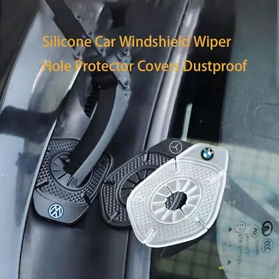 2x Silicone Dustproof  Protective Cover For Car Wiper Holes Car Accessories • $4.90