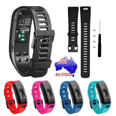 Replacement Soft Silicone Bracelet Strap Wrist Band For Garmin Vivosmart HR AU • $12.62