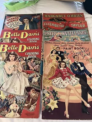 Vintage Coloring Books Collection Circa 1941-1950 Movie Stars • $75