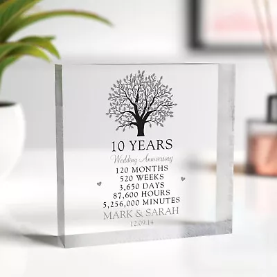 10th Wedding Anniversary Gift Tin Wedding Anniversary 10 Years Married Mr & Mrs • £9.99