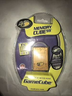 MadCatz 4 MB Memory Cube Nintendo Gamecube NEW Sealed Silver W Carrying Case 153 • $24.99