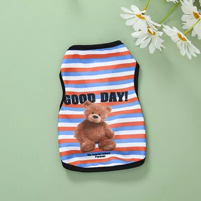 Pet Dog Cartoon Clothes Puppy T Shirt Clothing Small Dogs Cat Chihuahua Vest ↷ • $2.77