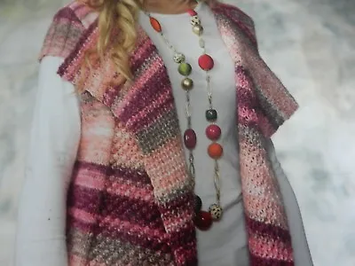 Knitting Pattern Women Ladies Long Waistcoat Cardigan DK 32-40  • £1.75