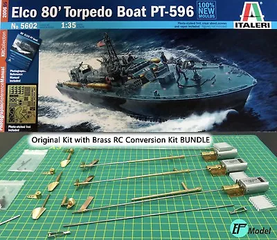 Brass RC Upgrade Kit For ITALERI 1/35 Torpedo Boat PT-596 No. 5602 • $127.99