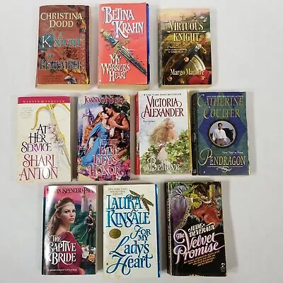 Medieval Historical Romance Novels Lot Of 10 Books Knights Castles Vintage Set • $28.50