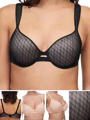 Chantelle Smooth Lines Bra Covering Memory Foam Bras Seamless Mesh Lingerie • £62.37