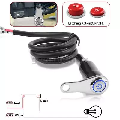 LED Motorcycle Switch ON/OFF Handlebar Mount Push Button 12V Headlight Fog Light • $9.98