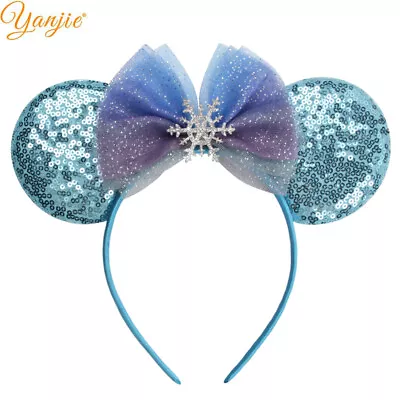 Child Size Costume Sequined MINNIE MOUSE EARS - ELSA - FROZEN Headband • $7.95